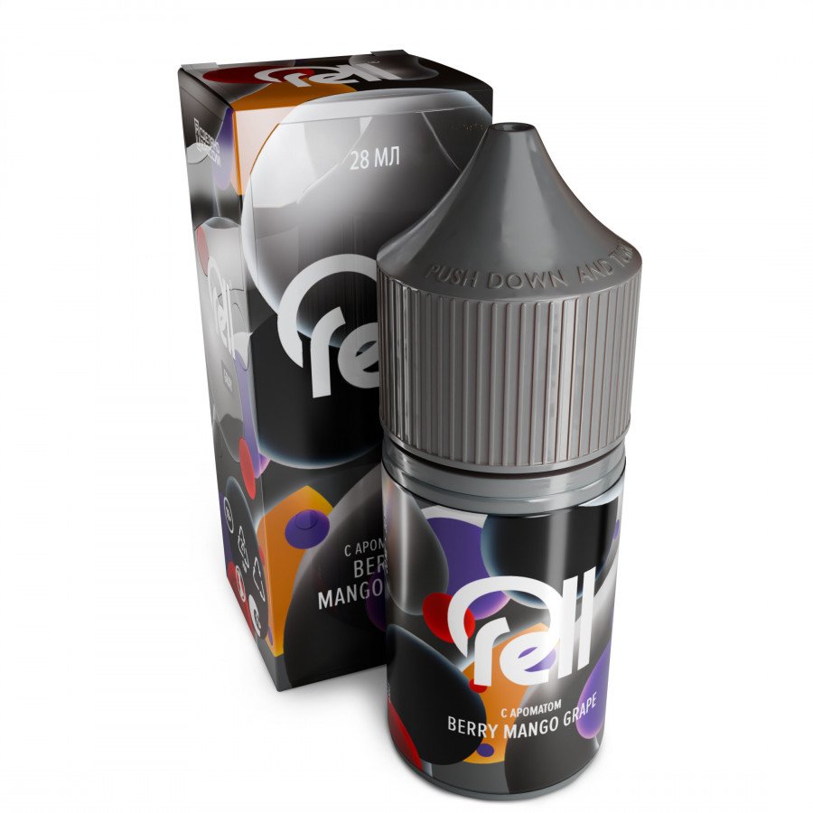 Фото и внешний вид — Жидкость RELL GRAY SALT - Ягодный микс с Манго и Виноградом 28мл 0мг