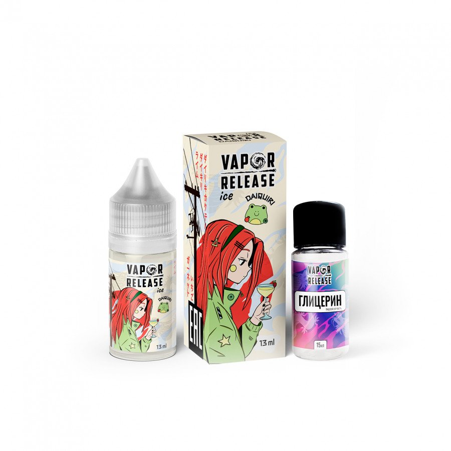 Фото и внешний вид — Конструктор VAPOR RELEASE - Daiquiri (Клубника Киви Ром Лайм Гранат) 30мл 0мг