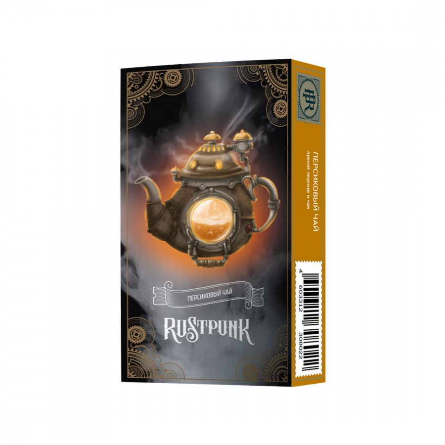 Фото и внешний вид — Табак для кальяна RUSTPUNK 40г - Персиковый чай (с ароматом персикового чая)