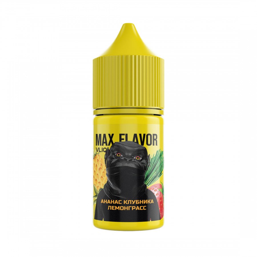 Фото и внешний вид — Жидкость VLIQ MAX FLAVOUR SALT - Клубника Ананас Лемонграсс 27мл 0мг