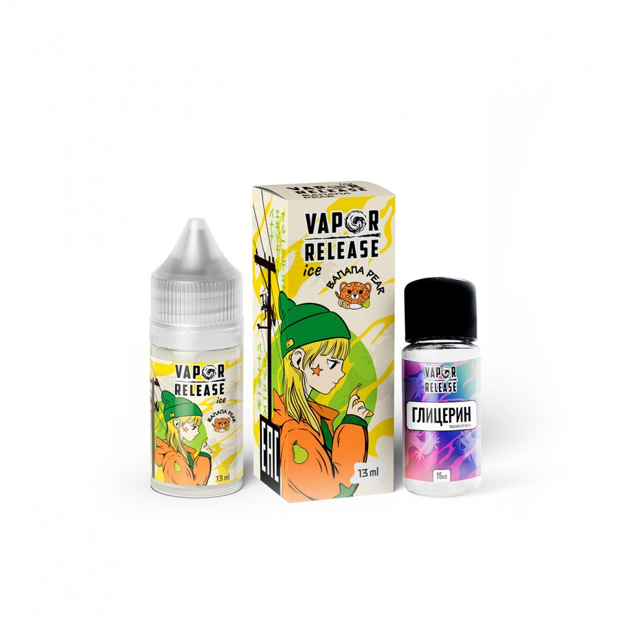 Фото и внешний вид — Конструктор VAPOR RELEASE - Banana Pear (Банан Груша) 30мл 0мг