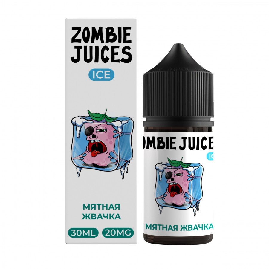 Фото и внешний вид — Жидкость ZOMBIE JUICES ICE SALT - Мятная Жвачка 30мл 20мг