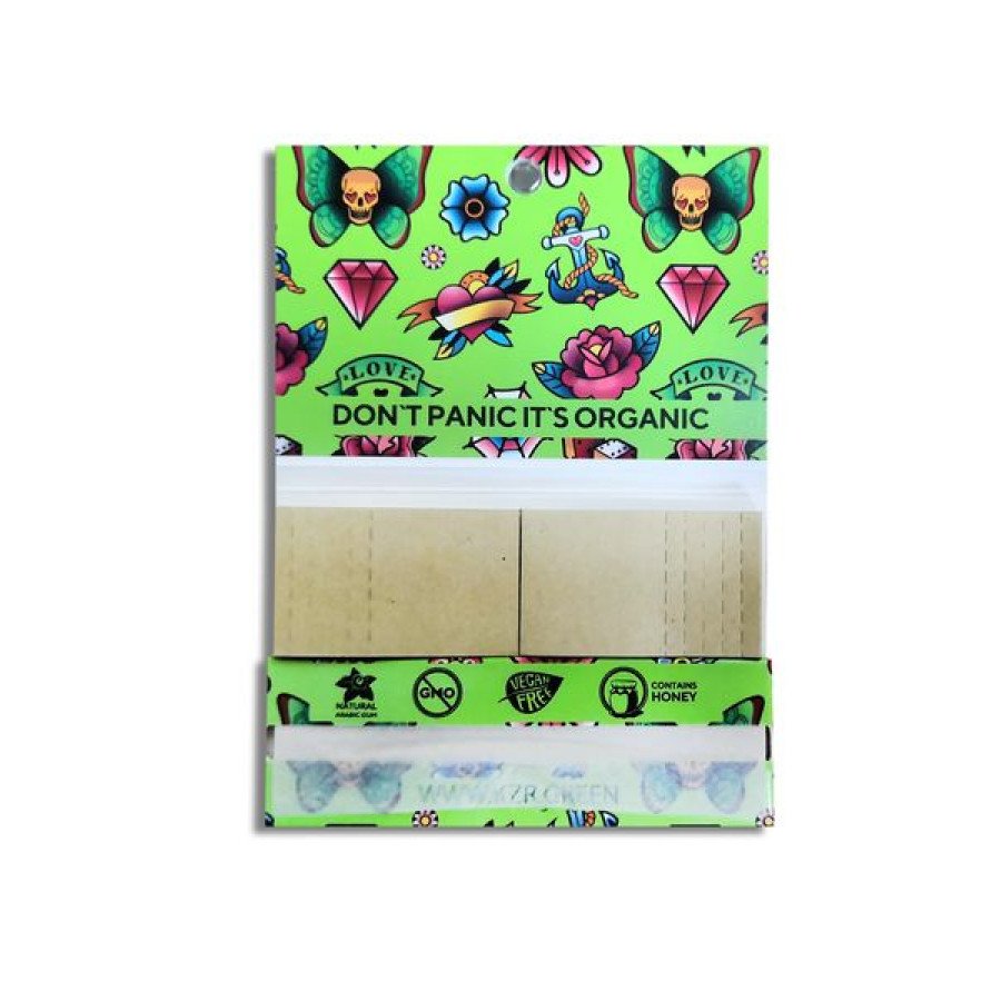Фото и внешний вид — Сигаретная бумага с типсами Q&Q. Tips Mag-Round Green