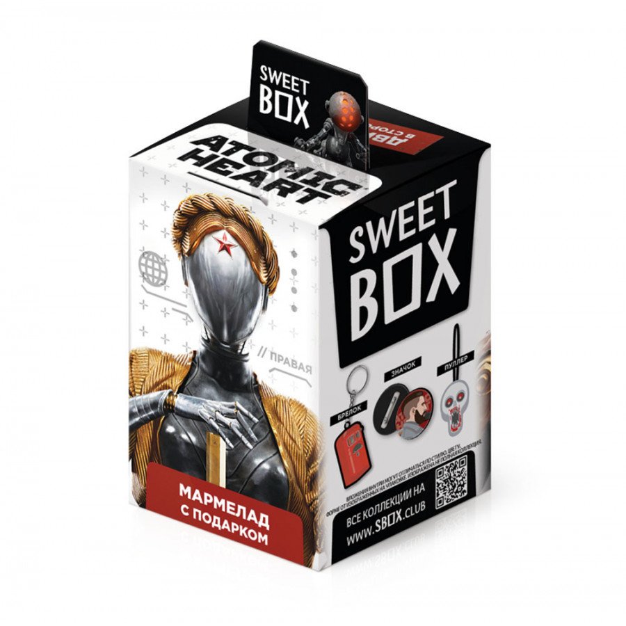 Фото и внешний вид — Мармелад Sweet Box с подарком - Atomic Heart 10г (10шт\уп)
