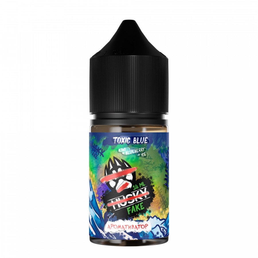Фото и внешний вид — Конструктор HUSKY IMPORT - Toxic Blue (Киви Черника Лед) 30мл 0мг